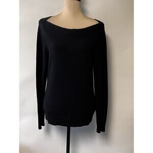 Lauren Ralph Lauren Knit Sweater Boat Neck Large P Soft Wool Blend Minimalist